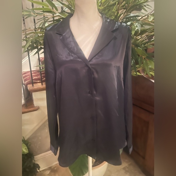 Victoria secret pajama top. Large Navy NWT. Button down front. - Picture 2 of 9